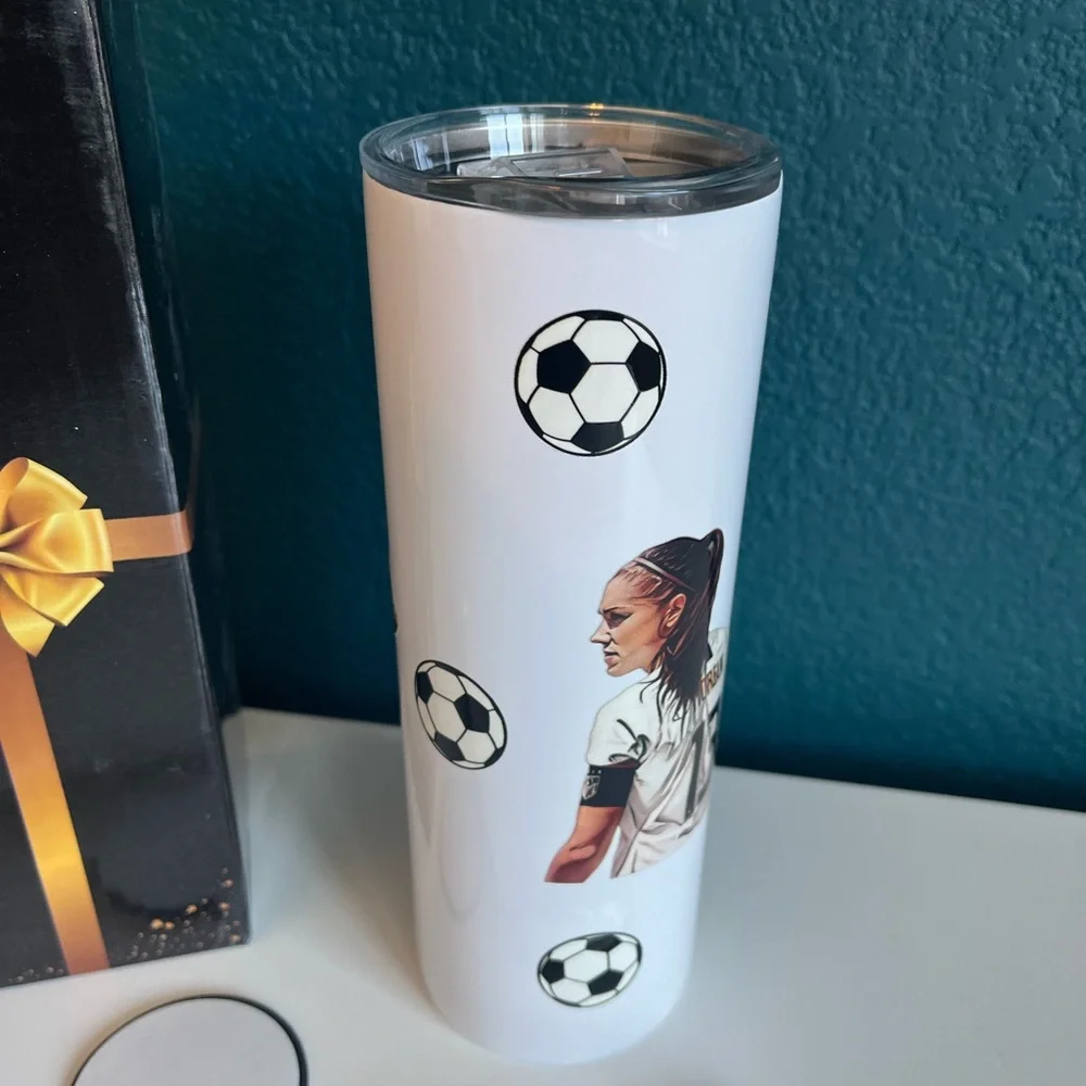 Alex Morgan USWNT US Women Girls Soccer Football Futbol Cup Tumber 20oz (New)